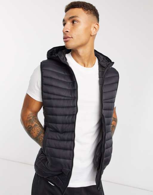 ASOS DESIGN gilet with hood