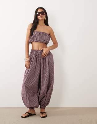 ASOS DESIGN gingham balloon pants set | ASOS