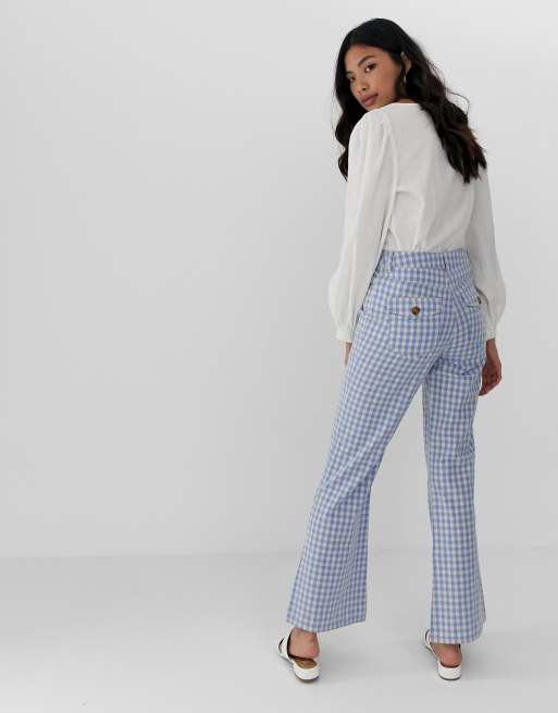 Asos gingham trousers sale