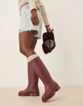 [ASOS DESIGN] ASOS DESIGN Ginny gumboots in burgundy-Red 41 Dark Cherry