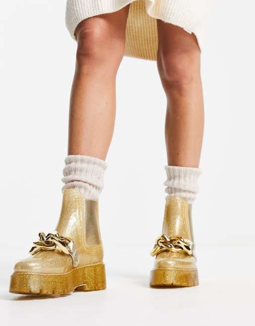 Gold on sale glitter wellies