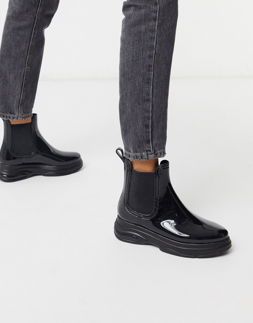 Asos Design Given Sporty Wellies In Black