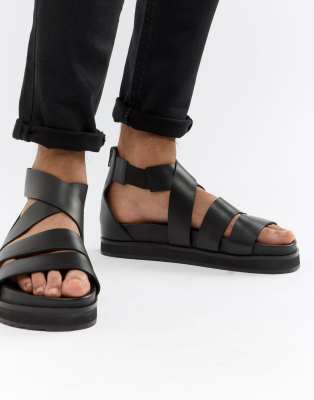 black sandals with black sole