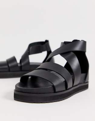 black sandals with black sole