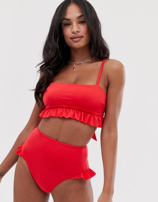 Swimsuit with store frill bottom