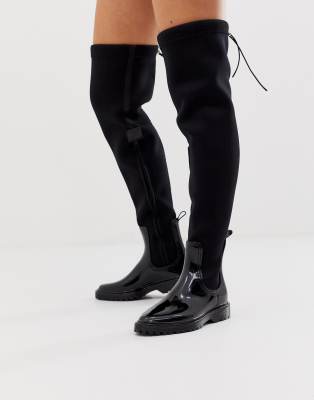 over the knee rain boot