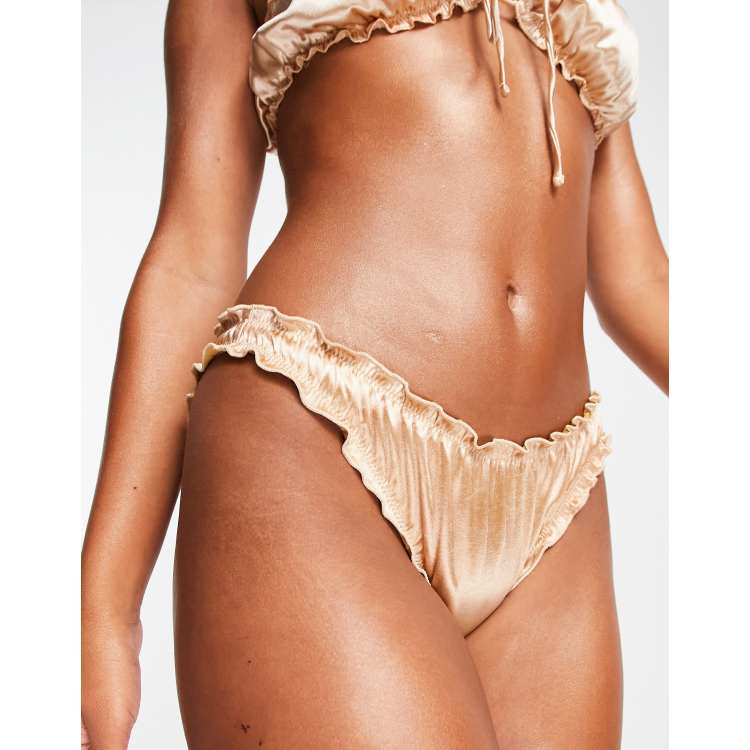 Zig-Zag Seam Bikini Panty Light Taupe