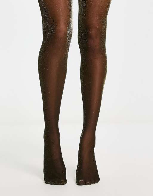 ASOS DESIGN - Glitterende 40 denier panty in goud