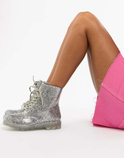 Glitter rain outlet boots for women