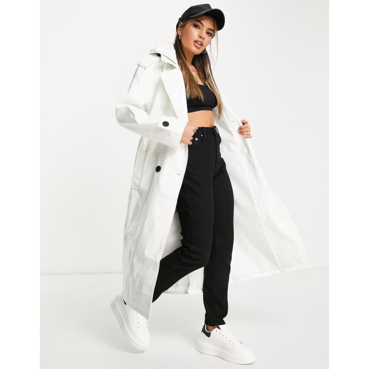 Asos white shop trench coat