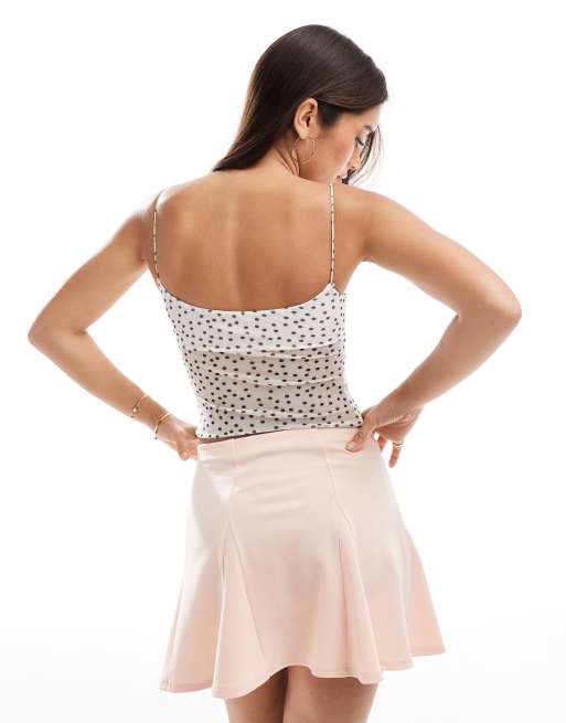 ASOS DESIGN godet mini skirt in light pink, 3 of 5