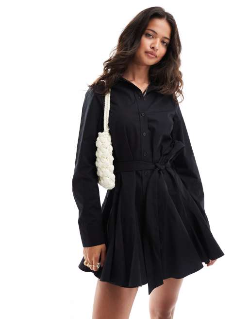 Asos black shirt dress hotsell