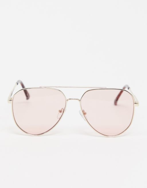 Pink hotsell aviator glasses