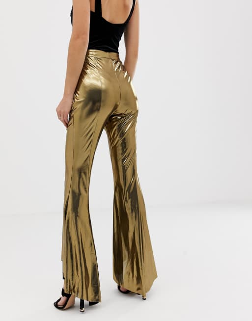 Gold on sale flare pants