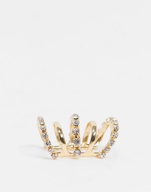ASOS DESIGN –Goldener Ohrschmuck mit eleganter Strassverzierung