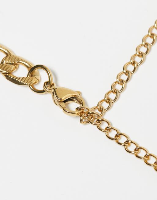 ASOS DESIGN – Goldfarbene Halskette aus wasserfestem Edelstahl , 3 von 4