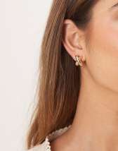 ASOS DESIGN - Goldfarbene Ohrstecker mit Knoten-Design