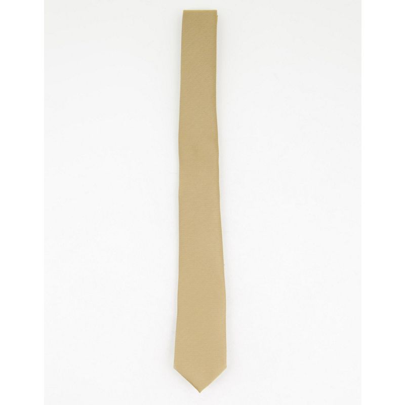 DESIGN – Goldfarbene, schmale Krawatte