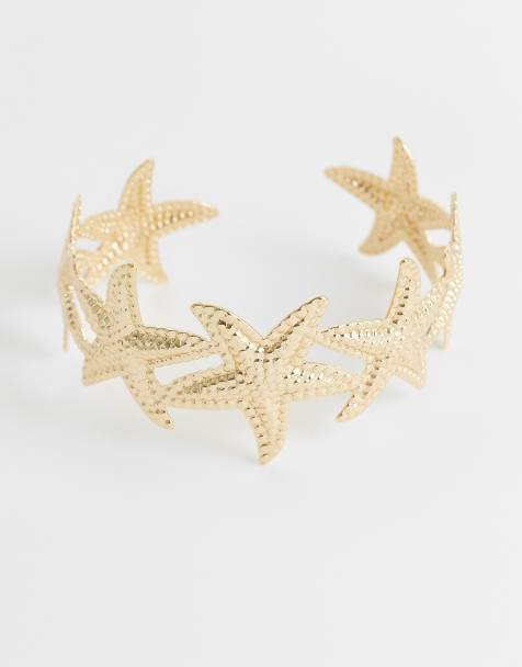 ASOS DESIGN – Goldfarbener Armreif im Seestern-Design - view 1