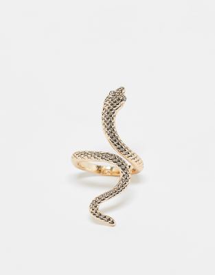 ASOS DESIGN - Goldfarbener Ring in Schlangendesign