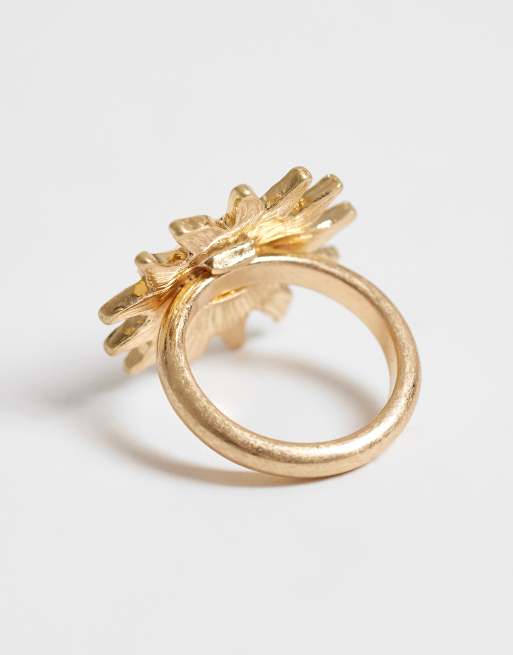 ASOS DESIGN – Goldfarbener Ring mit Sonnenmotiv, 2 von 3