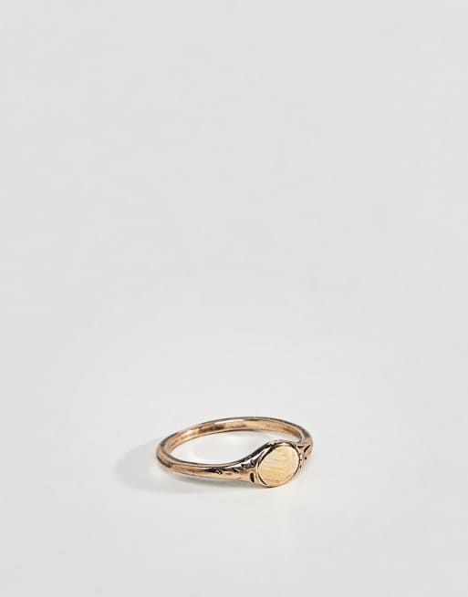 ASOS DESIGN – Goldfarbiger Vintage-Ring für den kleinen Finger