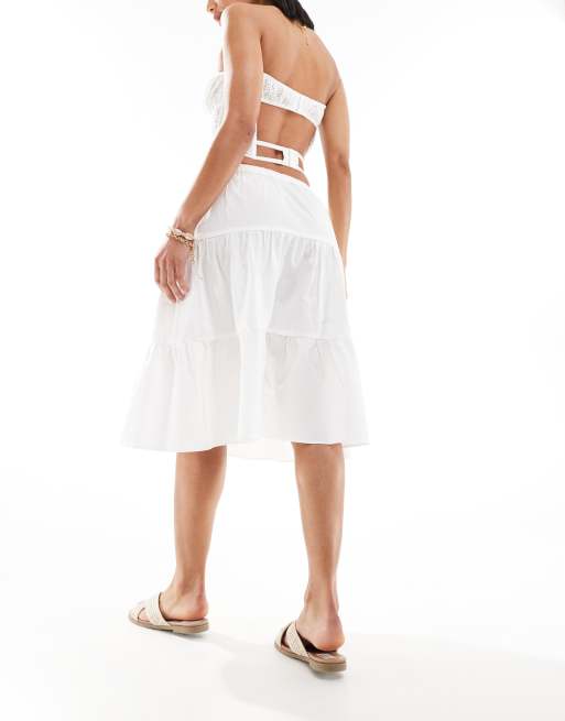 Gonna bianca midi store