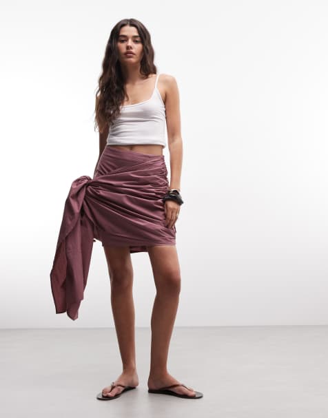 ASOS DESIGN - Gonna drappeggiata con laccetti - view 1