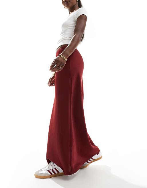 Gonna lunga bordeaux sales