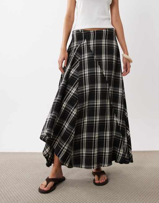ASOS DESIGN gonna midi a quadri multicolore, 4 di 5