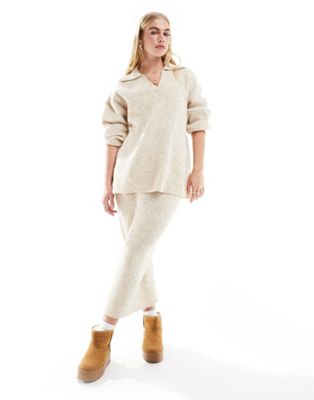 ASOS DESIGN knitted midi skirt in oatmeal co-ord - ASOS Price Checker