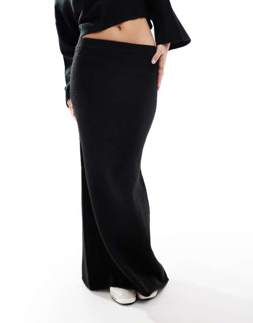 ASOS DESIGN - Gonna midi in maglia nera in coordinato, 3 di 5