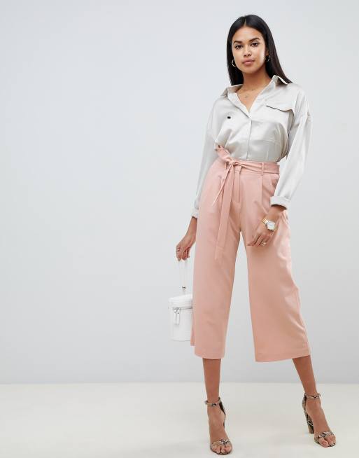 ASOS DESIGN - Gonna pantalone allacciata in vita