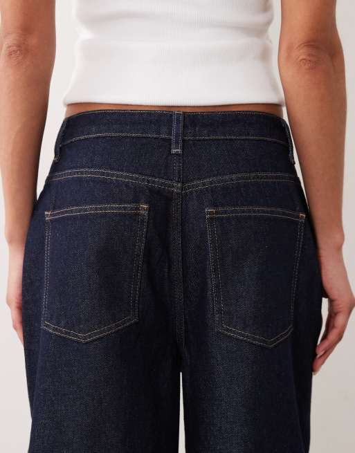 ASOS DESIGN - Gonna pantalone in denim a fondo ampio color indaco, 4 di 5