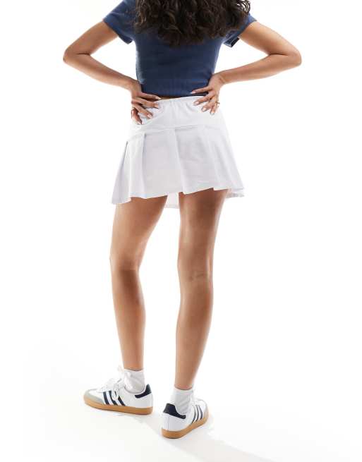 ASOS DESIGN Gonna pantalone stile tennis a pieghe color avorio ASOS