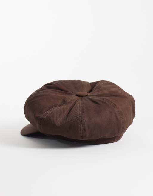 ASOS DESIGN - Gorra baker boy marrón chocolate, 3 de 3