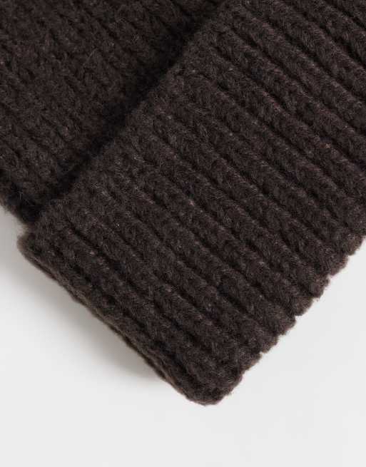 ASOS DESIGN - gorro de punto cepillado marrón, 2 de 3