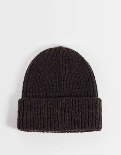ASOS DESIGN - gorro de punto cepillado marrón, 3 de 3