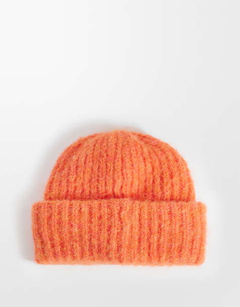 ASOS DESIGN gorro de punto grueso en naranja - view 1
