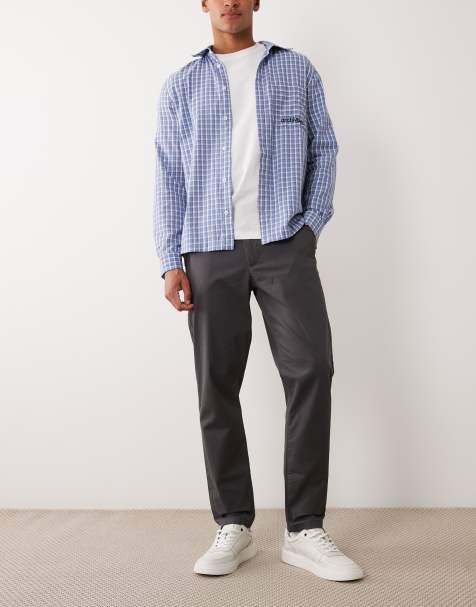 ASOS DESIGN – Grå, avsmalnande chinos - view 1