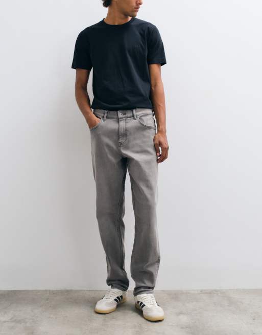 ASOS DESIGN – Grå avsmalnande jeans med stretch, 3 av 5