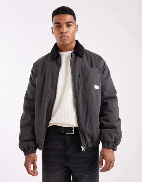 ASOS DESIGN - Grå bomberjakke med broderi - view 1