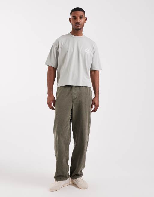ASOS DESIGN – Grå, boxig t-shirt i oversize med texttryck, 2 av 5