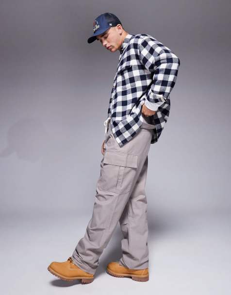 ASOS DESIGN – Grå cargobyxor i baggy-stil - view 1