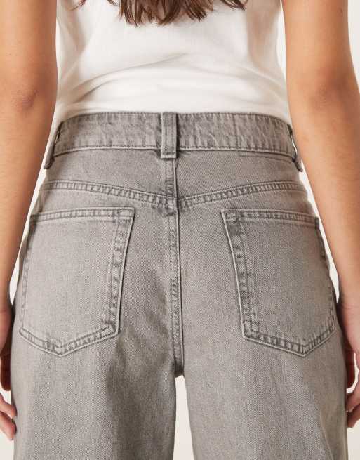 ASOS DESIGN - Grå dad-jeans med vide ben, 4 af 5