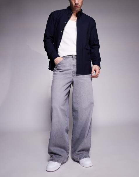 ASOS DESIGN – Grå, extra baggy jeans - view 1