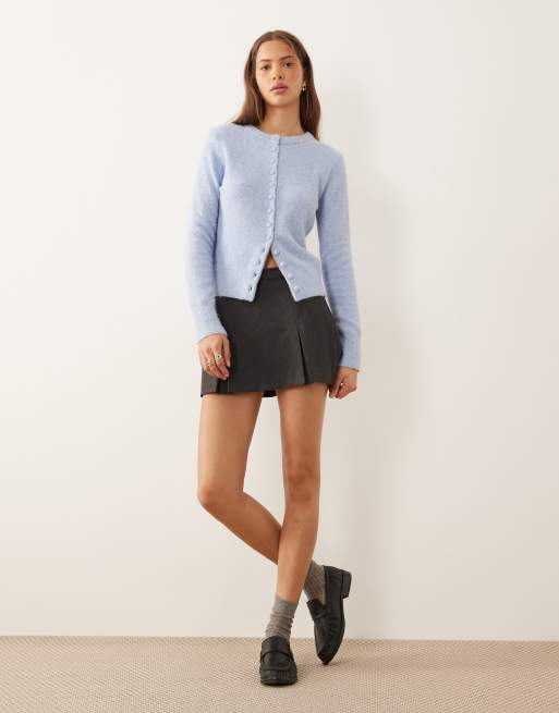 ASOS DESIGN – Grå, figursydd miniskort med veck, 3 av 5