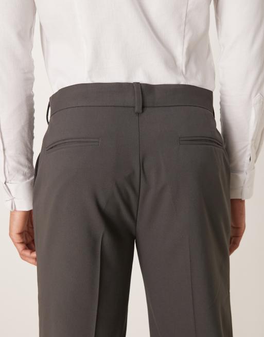 ASOS DESIGN – Grå finbyxor med raka ben, 5 av 5