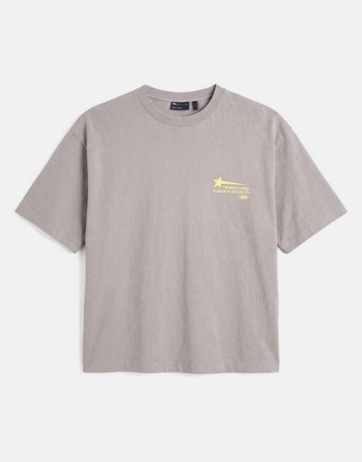 ASOS DESIGN - Grå forvasket og oversized T-shirt med grafisk street-print, 7 af 7