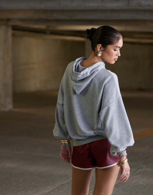 ASOS DESIGN – Grå huvtröja med ballongfåll, 3 av 4